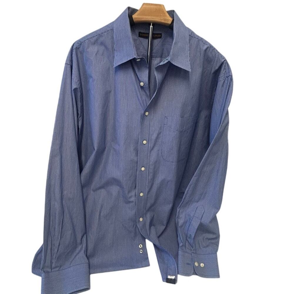 Tommy Hilfiger TLC striped button-down long sleeve shirt sz XL